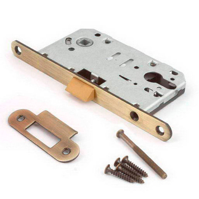 Замок с пластиковой защелкой Апекс 5300-Р-AB под цилиндр бронза