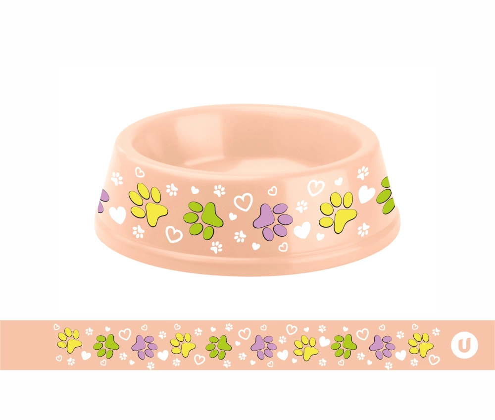 Миска пластиковая «МОЙ БРО - Лапки царапки!, цвет бежевый , 21*6,5см (логотип на миске) 700мл