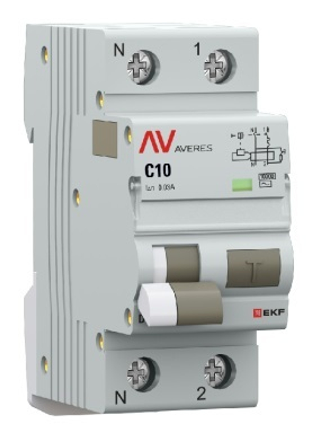 Автомат дифференциальный EKF rcbo10-1pn-10C-30-ac-av