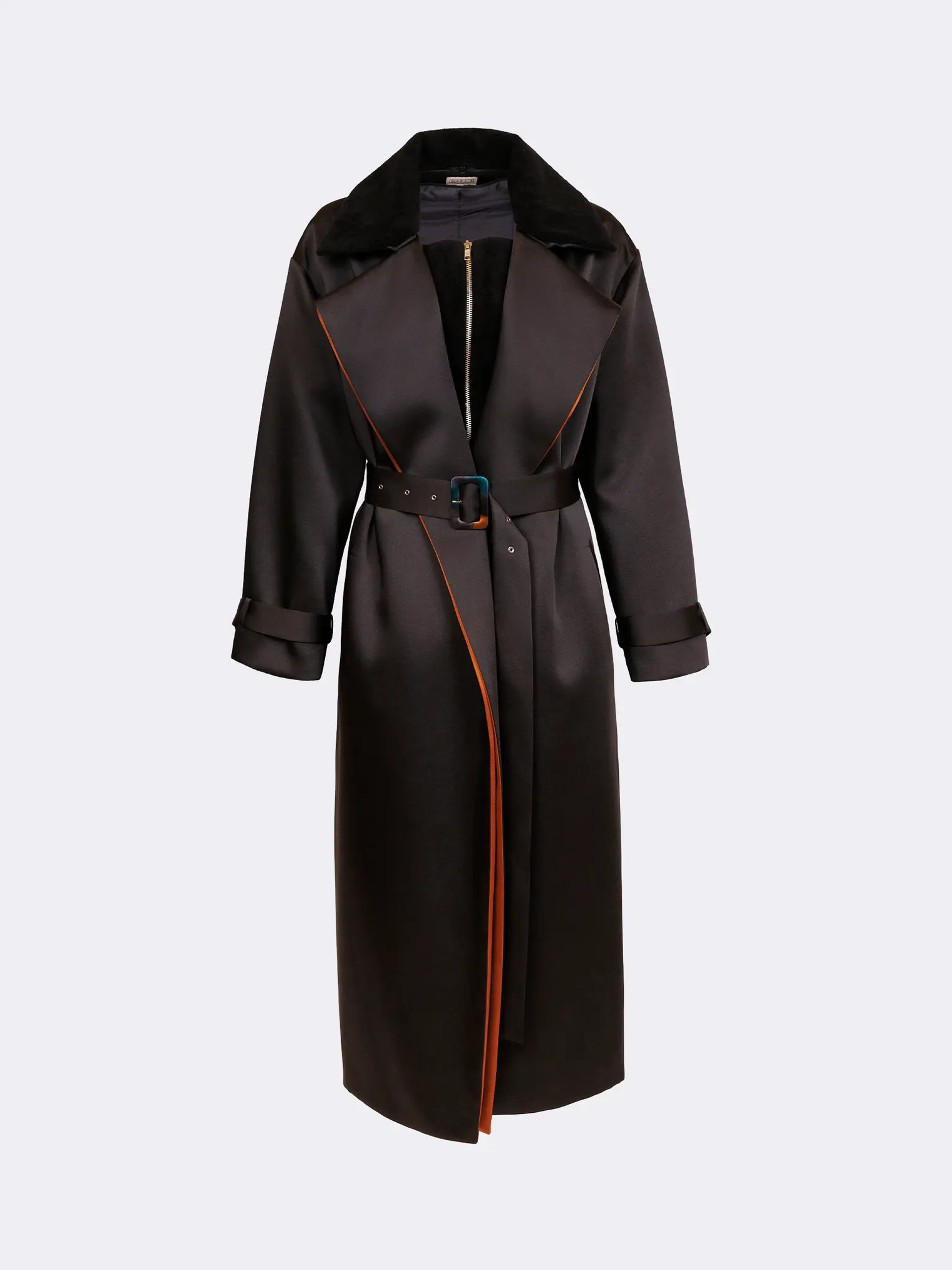 Тренч черный OLA OLA