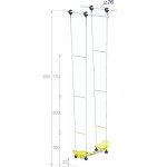 Качели парные усиленные непрозрачные высотой 650 см