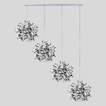 L4PL721134 Подвес четверной линейный EXTRA 4x3x5W(led) G9  (721134 - 4 + 572144 -1) ХРОМ