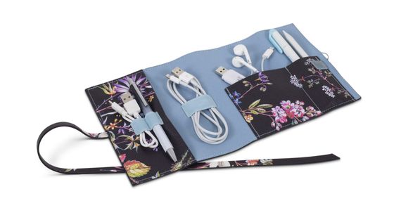 V&amp;A Bookaroo Tech-Tidy - Kilburn Black Floral