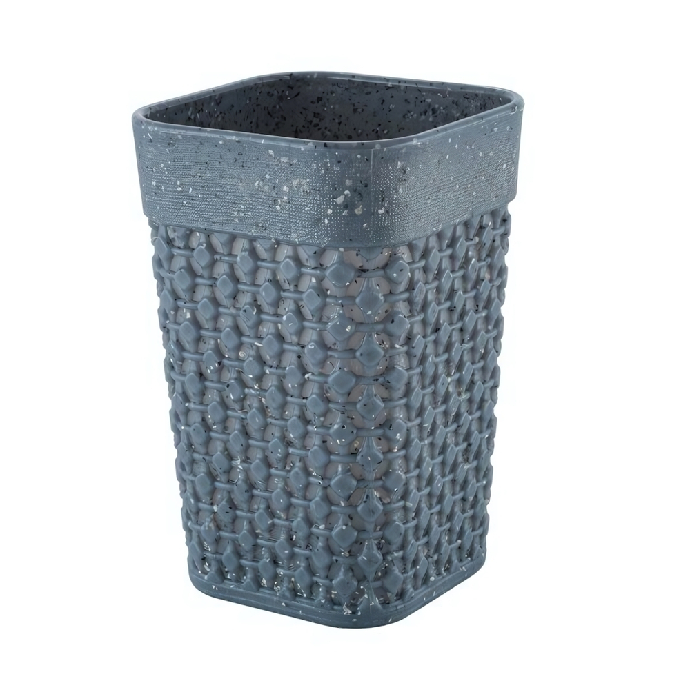 Стакан для ванной комнаты Plast Team Stone 74х74х112мм темный камень