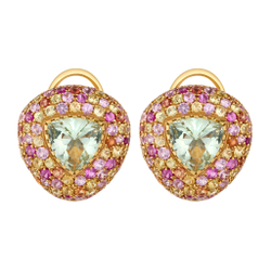 Серьги с Бериллом и Сапфирами, E0040-3/21