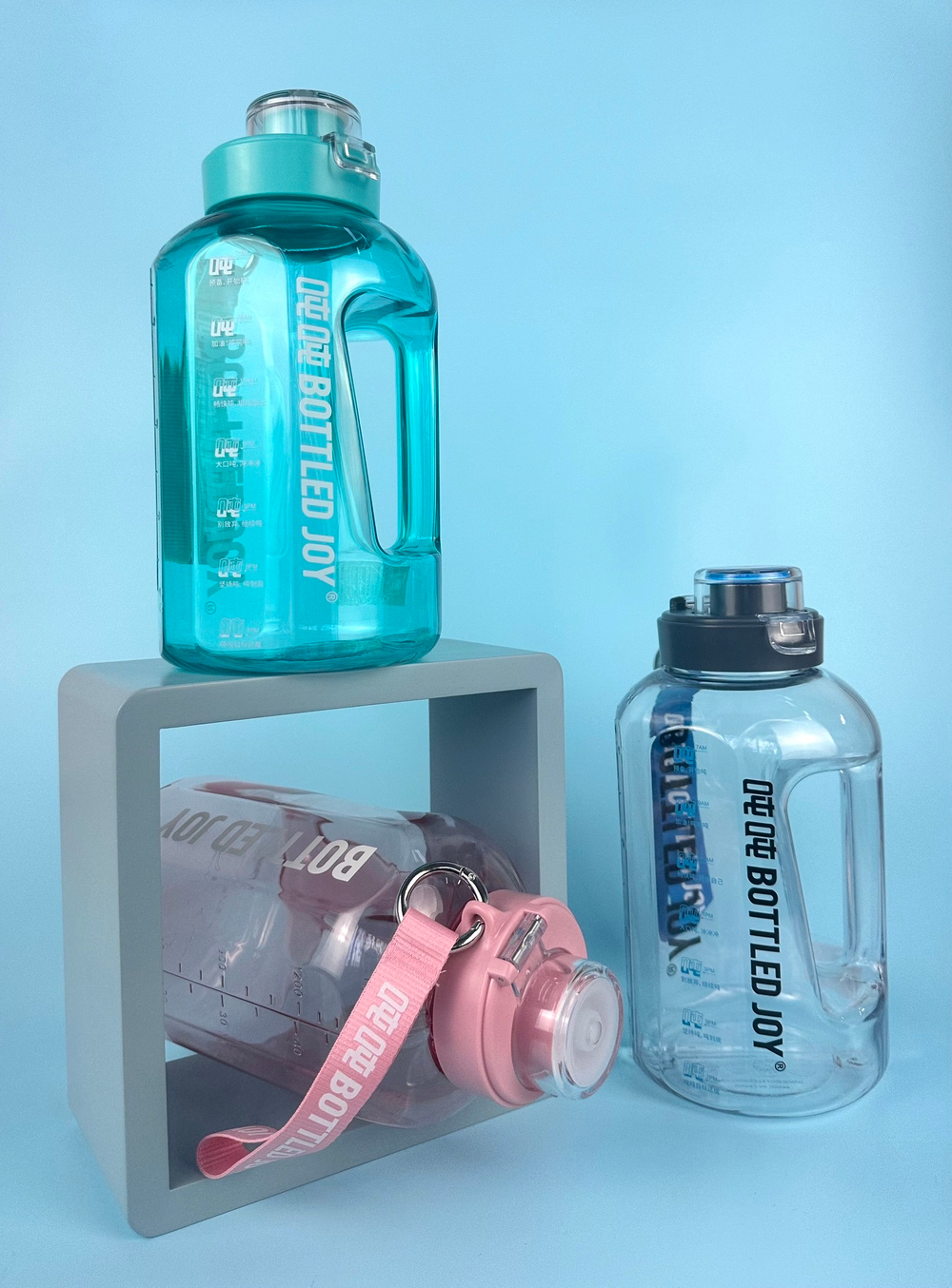 Бутылка для воды Bottled Joy, тритан, 1500 мл, розовый