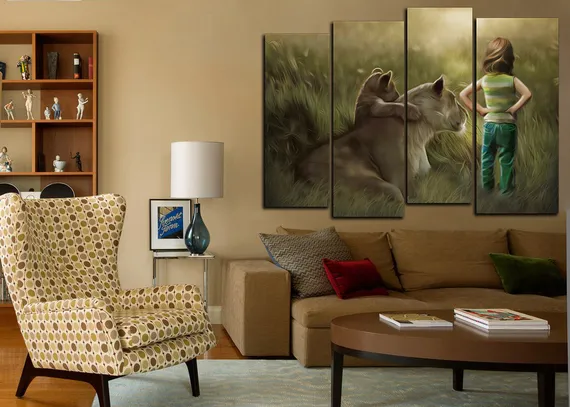 Модульная картина "Бесстрашный малыш"