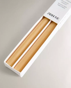 ZARA HOME НАБОР ДЛИННЫХ ДЕКОРАТИВНЫХ СВЕЧЕЙ ( 2 ШТ.), МЕДОВЫЙ