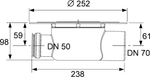 Сифон TECEdrainpoint S DN 70, с универсальным фланцем Seal System