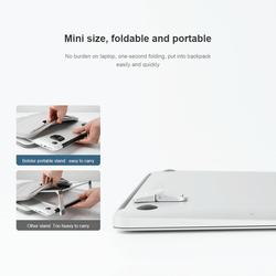 Портативная подставка от Nillkin серебристого цвета для ноутбука, серия Bolster Portable Stand