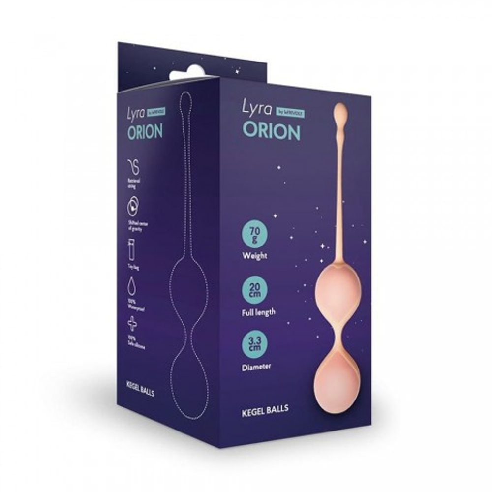 Шарики Кегеля со смещенным центром тяжести Orion, 3,3 x 19 см , цвет персиковый (One Size)
