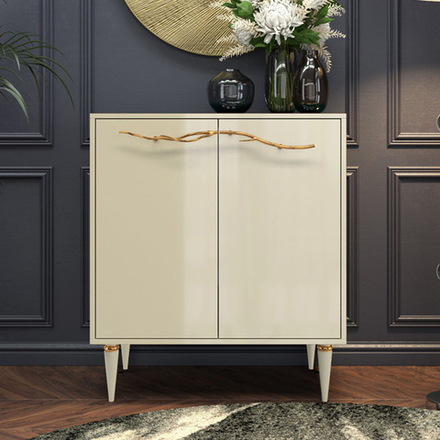 Комод Арт Колор Классик Голд с 2 полками Серый шелк