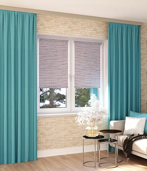 Рулонные шторы Меланж синий