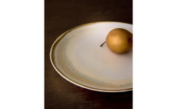 Zara Home блюдо сервировочное из каменной керамики, цвет бежевый, 32.7 см
