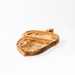 Менажница деревянная из сибирского кедра для подачи блюд и закусок с гравировкой "МЕЧТЫ СБЫВАЮТСЯ". MG129