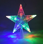 Звезда на макушку 14х17см. Прозрачная цветная RohsLED A2