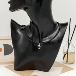 Подвеска в виде буквы Э - кулон из серебра 925 пробы