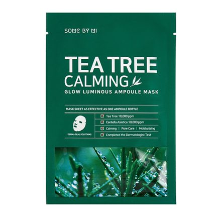 SOME BY MI TEA TREE CALMING GLOW LUMINOUS AMPOULE MASK Ампульная тканевая маска для лица с экстрактом чайного дерева 25г