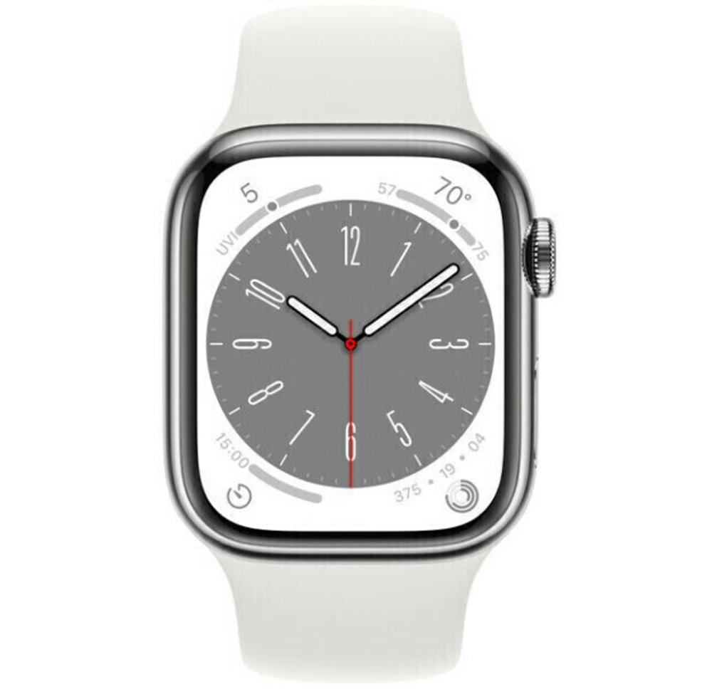 Умные часы Apple Watch Series 8 45 мм Aluminium Case, silver/white