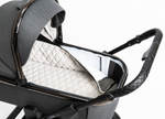 Детская коляска Peppy Tecla 3 в 1 с автокреслом Rise Shadow Antrazit Chrome Edition (Графитовый)