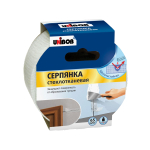 Лента упаковочная (серпянка) UNIBOB 50 мм*45 м (белая) 65 гр.