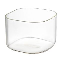 Банка для хранения квадратная Vacuum Glass, 500 мл, светло-серая