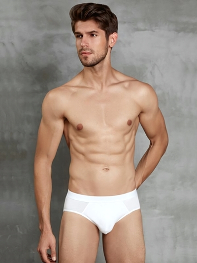 Классические мужские трусы-слипы из хлопкового волокна Doreanse Cotton Premium (Размер: S) (Цвет: белый)