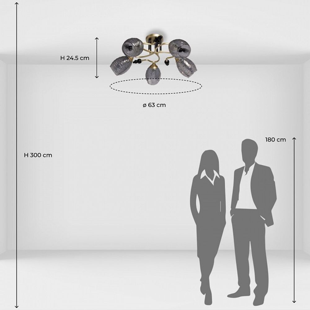 Люстра на штанге De City Клэр 4 463012505