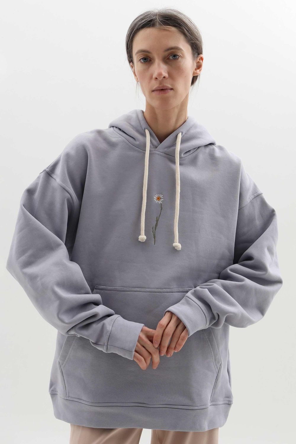 Худи Гербарий Warm Ромашка Лиловый