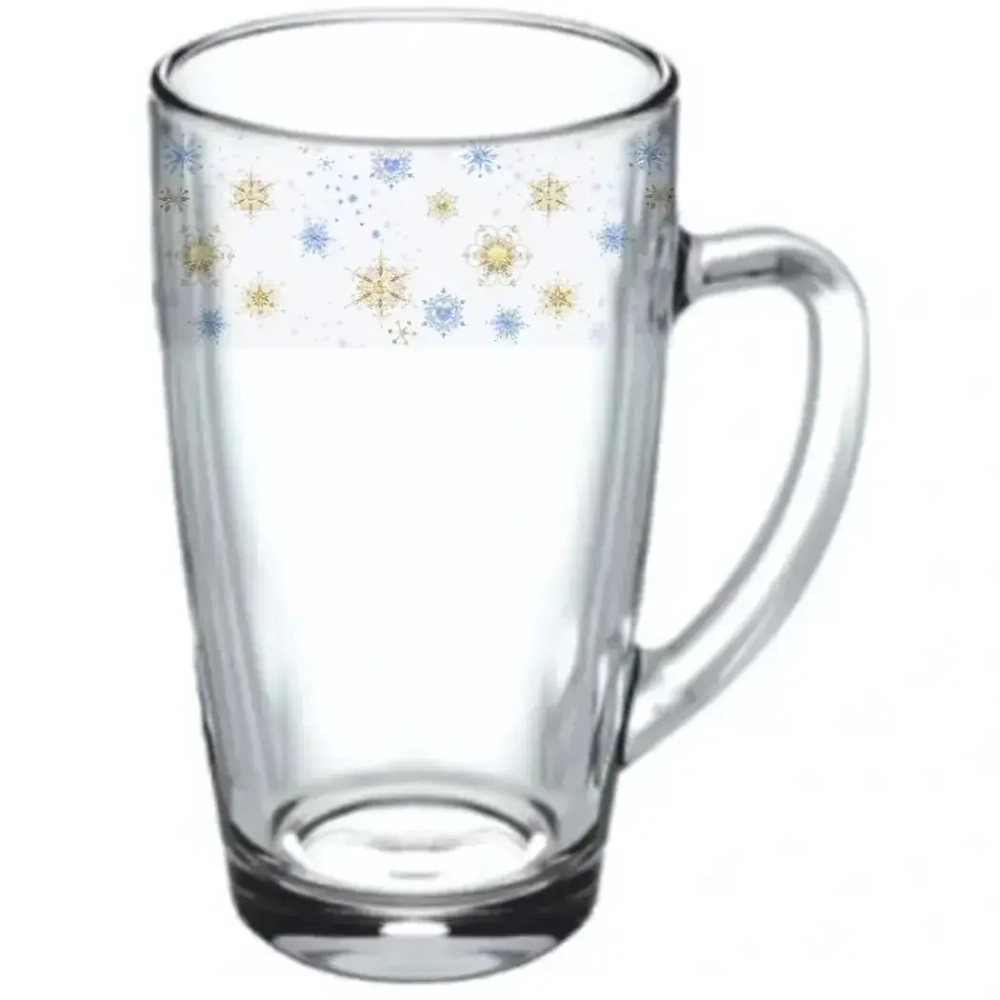 Кружка стеклянная 400мл «Снегопад» D1488/20