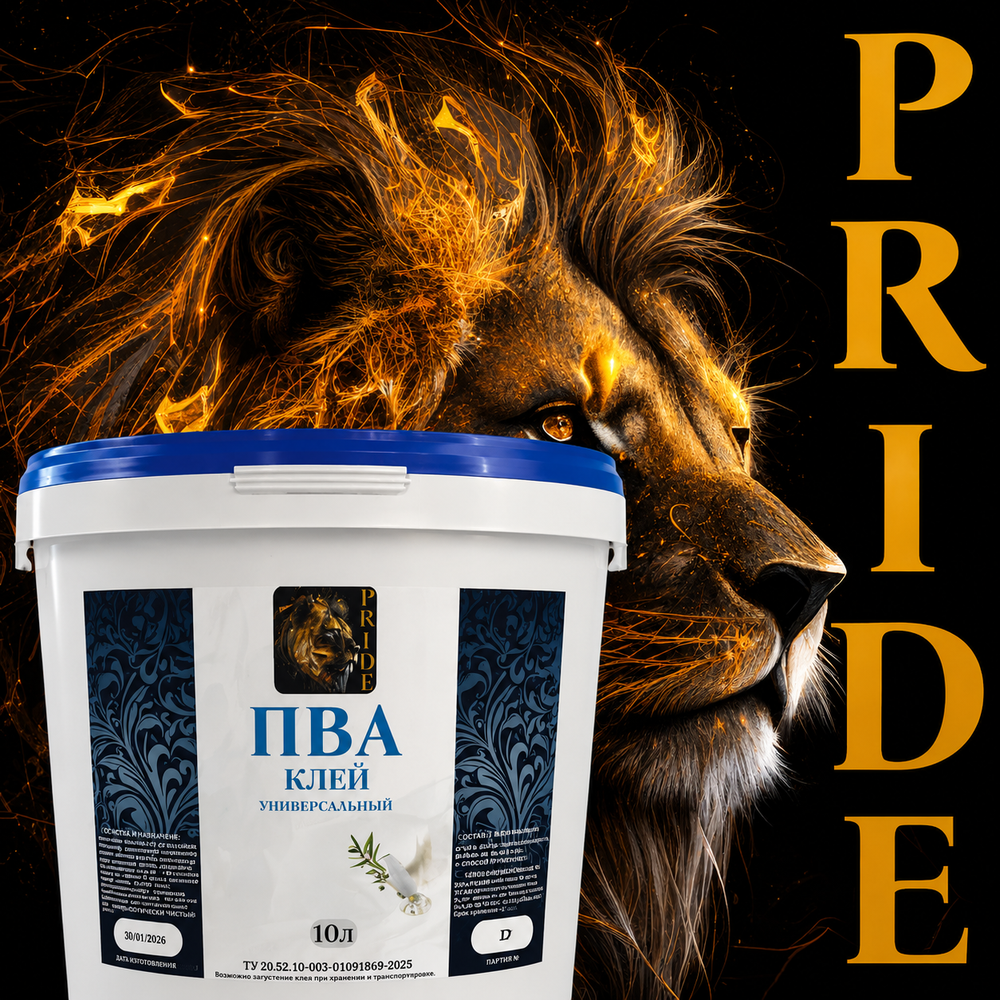 Клей ПВА Универсальный PRIDE 10л