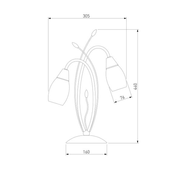 Настольный светильник Eurosvet 22080/2T хром