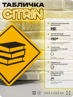 Табличка декоративная "Книги" на дверь и стену, для библиотеки, информационная, декоративный знак, 24,5х24,5 см, пластиковая, Айдентика Технолоджи