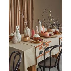 Декор из фарфора белого цвета Trendy Bunny из коллекции Easter Essential, 12,5х12,5x30,5 см