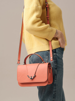 Кожаная сумка Deboro 30418 коралловый