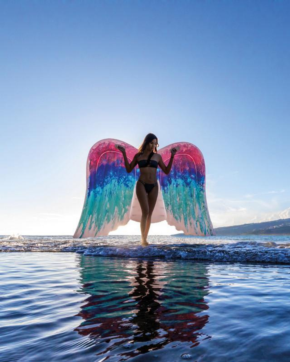 Плот для плавания 216*155*20см, Ангельские крылья 58786 (Intex)