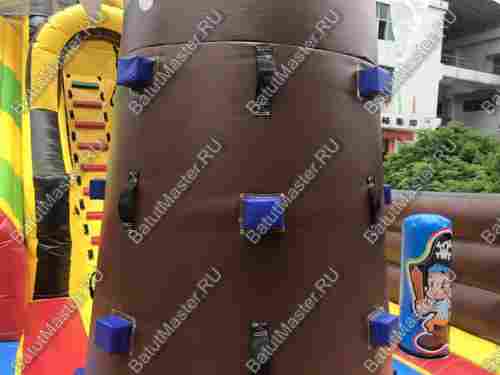 Большой надувной батут-горка "Фрегат" 11*5*5 м