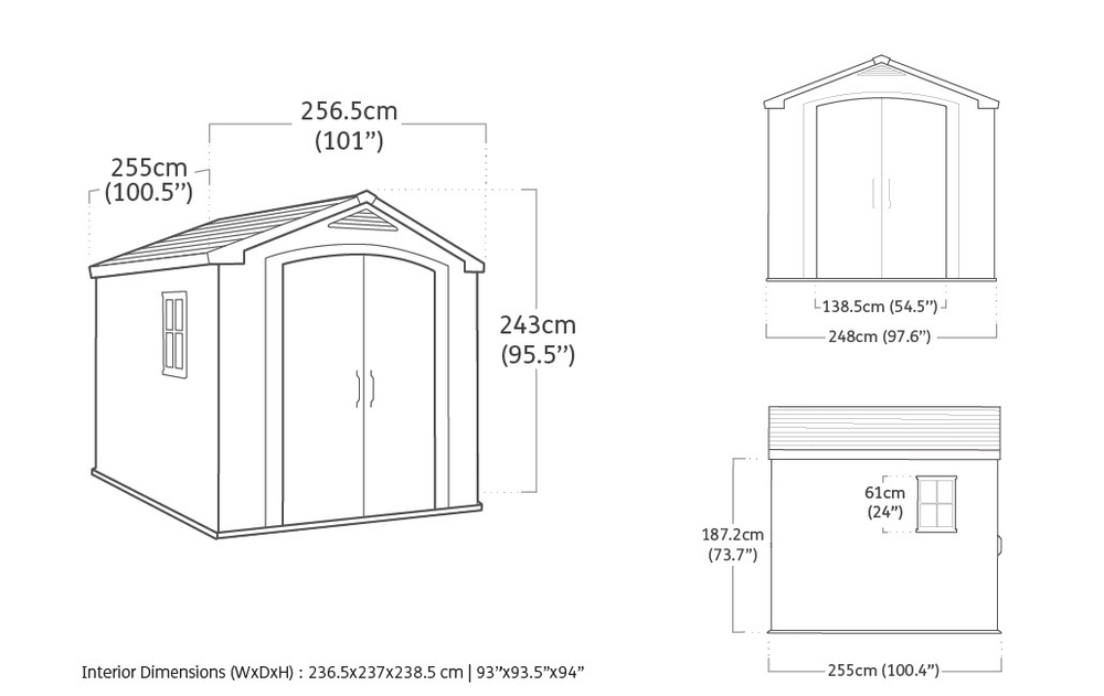Пластиковый хозблок Keter Factor 8x8