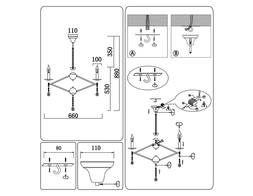 Ambrella Подвесная люстра Modern TR9596