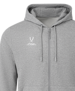 Флисовое худи на молнии ESSENTIAL Cotton Fleece FZ Hoodie, серый меланж