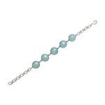 Браслет классический Possebon Pearl Blue Sky Agate C1362.21 BL/S