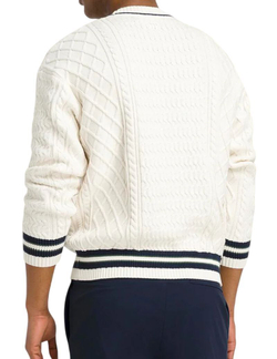 Мужская теннисная кофта Wilson Heritage Cable Knit - Бежевый