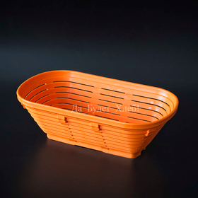 Прямоугольная пластиковая корзина, 26х14 см, до 750 г теста