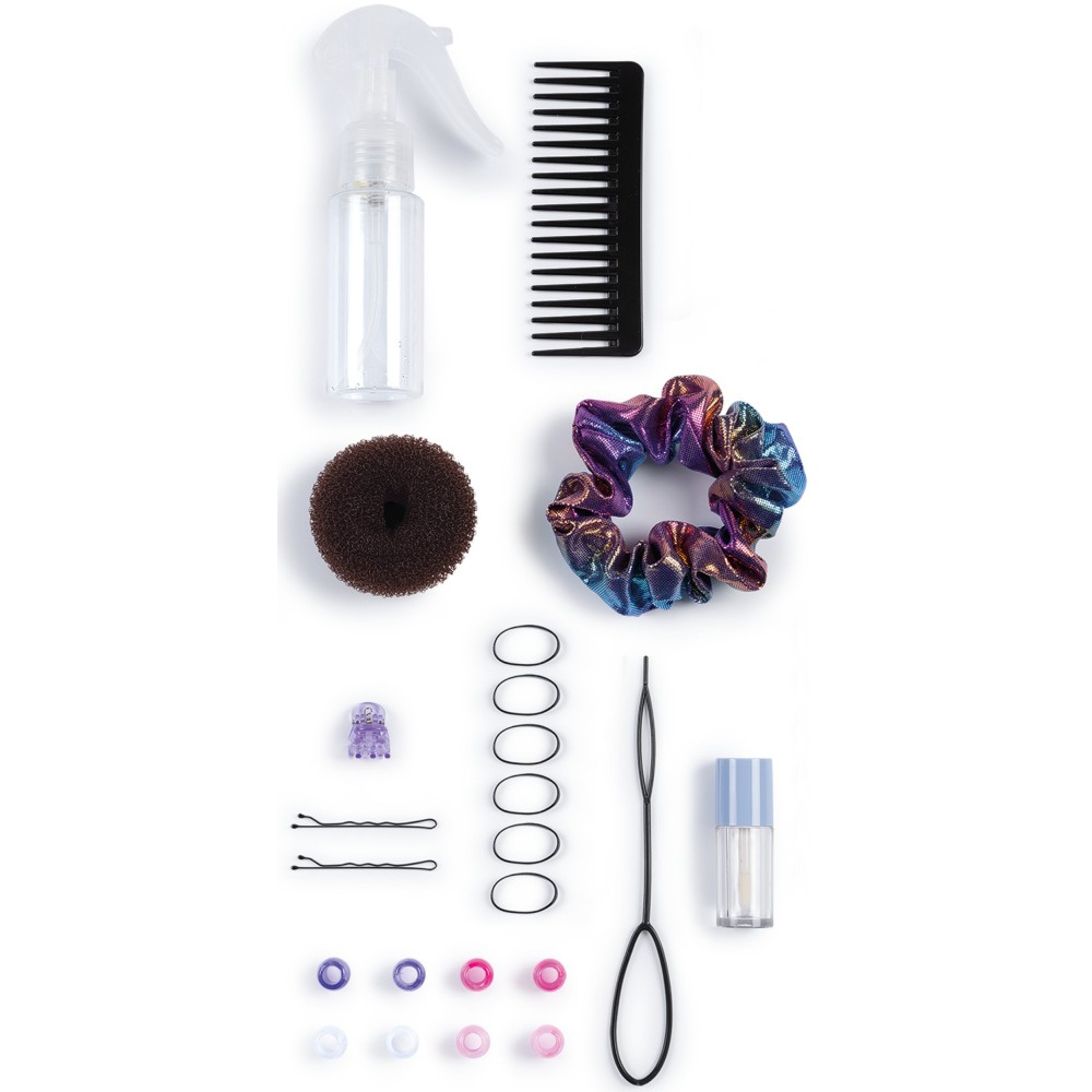 Игровая голова для причёсок Smoby My Beauty 320318WEB брюнетка с 23 аксессуарами от 3 лет — фото 4
