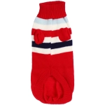 Кофта - свитер для мелких пород собак и кошек «BRO Style», полосочки, цвет красный, р XL