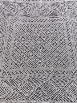 Оренбургский пуховый платок-паутинка А80-02 экрю