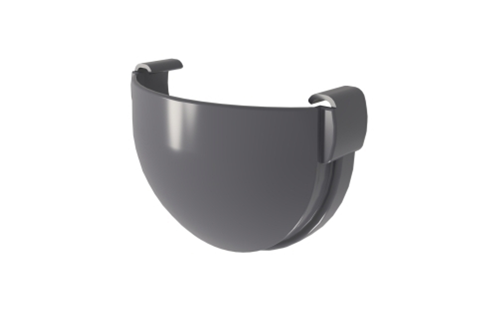 Заглушка желоба универсальная ПВХ стандарт графит GL