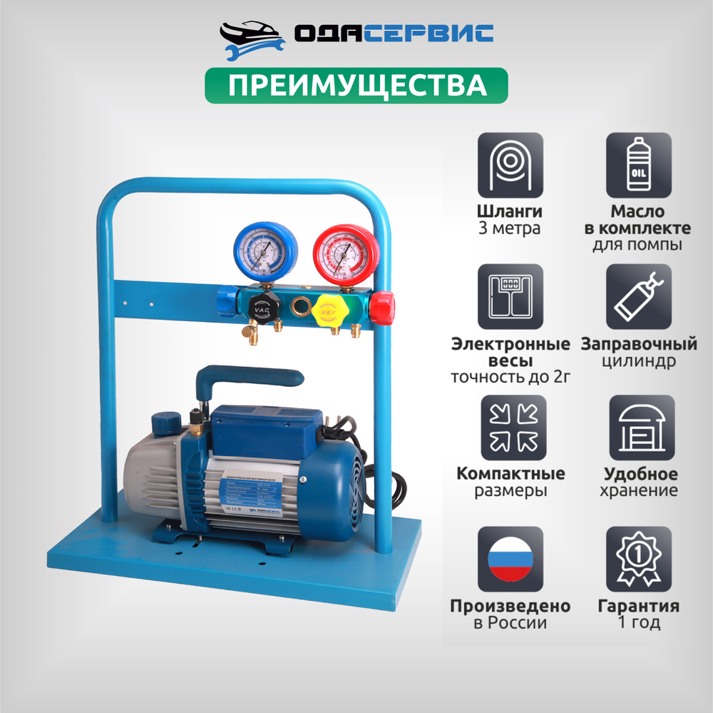 Комплект для заправки кондиционеров, standart ОДА Сервис AC-2024
