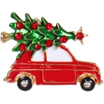 Брошь новогодняя «Best Podarok - Красный Жигули», 2.6*3,2см