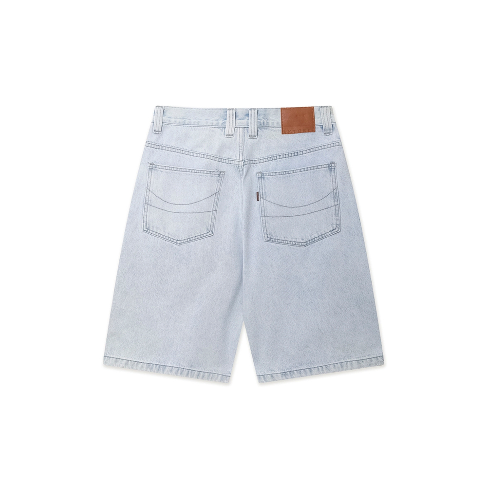 Шорты Октябрь Og Logo Baggy "Blue Heavy Stone Bleached"